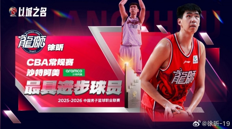世界杯直播入口-拿下最具进步球员奖！徐昕：戒骄戒躁 继续努力！